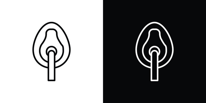 Anesthesia icon in thin stroke and flat style.