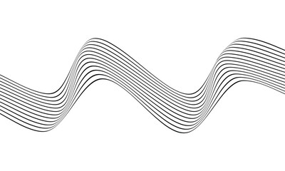 abstract black thin line wave line design suitable for background.