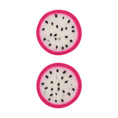 Fototapeta premium PNG Vibrant sliced dragon fruit.