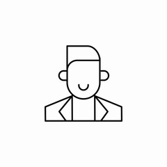 smiling male doctor icon sign vector