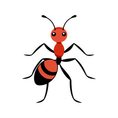 Hand drawn ant illustration on transparent background for web and graphic design