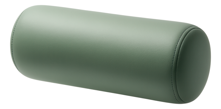 A cushioned massage bolster, used for supporting the body during therapeutic massages in a home setting.