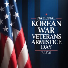 National korean war veterans armistice day july twenty seventh with flag display
