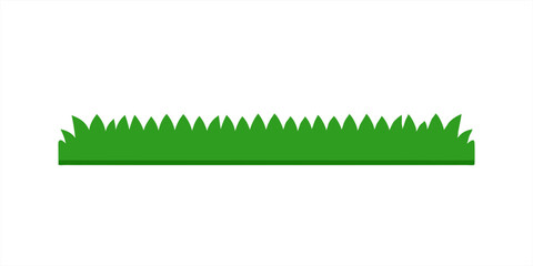 Simple green grass edge design vector on transparent background for web and graphic design