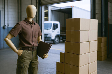 Organization and efficiency guide the management inventory as the mannequin oversees the loading area with careful attention