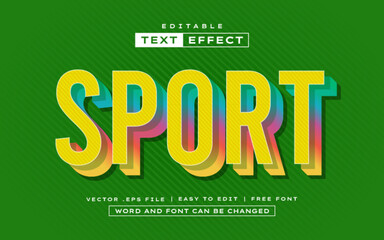Sport 3D editable text effect in layer style