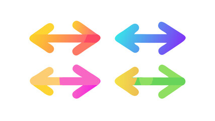 Colorful Double Arrow Icons  Arrows, Navigation, UI, UX, Design