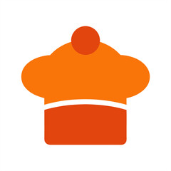 Traditional cooking hat icon vector on transparent background for web and graphic design