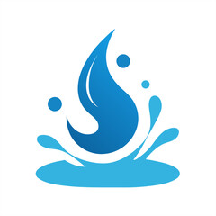 Upward water splash with drop motion effect vector on transparent background for web and graphic design
