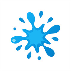 Water splash explosion with droplets and ripples on transparent background for web and graphic design