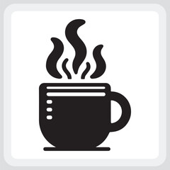 A steaming cup of coffee, perfect for a morning pick-me-up.