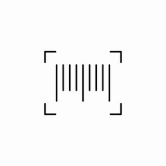 barcode scanner frame icon sign vector