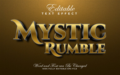 Mystic Rumble 3D editable text effect in textured style