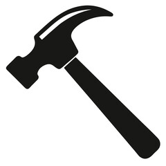 High-Resolution Vector Illustration of a Classic Claw Hammer Tool for Construction, DIY Projects, and Carpentry Work