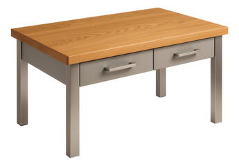 A cutting table with integrated drawers for storing utensils, ideal for an organized home chef.