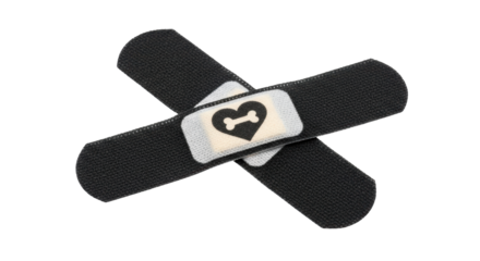 Isolated Bandages with Bone Heart Symbol