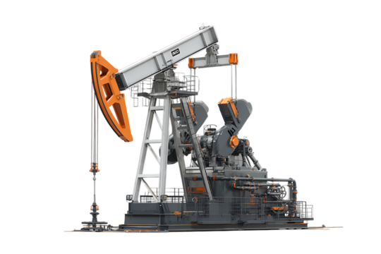 Modern oil pumpjack machine for energy production.