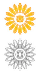 vector illustration of hand drawn mandala. Mandala art design line art vector