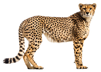 a photo of a cheetah isolated on white background PNG, AI GENERATED