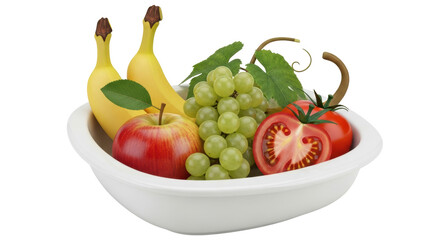 Isolated Bowl of Fruits