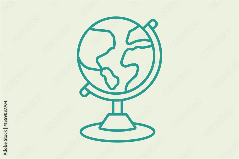 Poster globe icon. icon related to ui elements. suitable for web site, app, user interfaces,element, printa