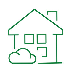 single house icon vector