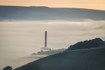 Cement works factory in Peak District. England