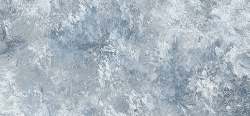 Fototapeta premium Captivating frosty surface with intricate ice texture displaying blue-gray and white hues for a winter wonderland experience