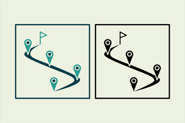 Route icon. icon related to UI elements. suitable for web site, app, user interfaces,element, printable etc. solid icon style. simple vector design editable
