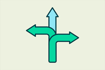 Direction icon. icon related to UI elements. suitable for web site, app, user interfaces,element, printable etc. flat line icon style. simple vector design editable