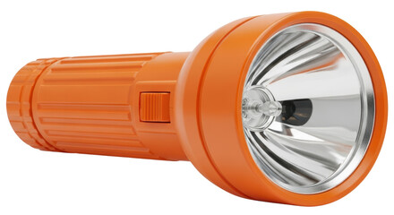 Isolated Orange Flashlight