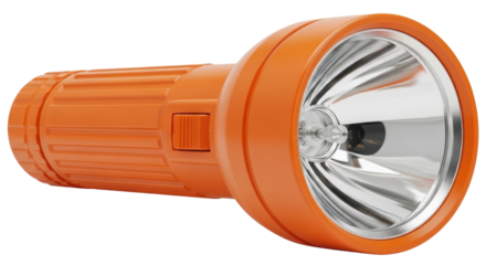 Isolated Orange Flashlight