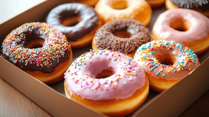 Assorted donuts in box