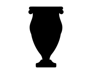 Silhouette of an Antique Urn or Vase with a Classic Design