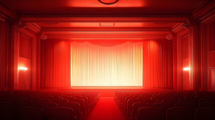Crimson Theater: Empty Seats Await the Show