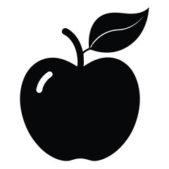 Crisp Red Apple Icon A Simple, Clean Vector Illustration of a Delicious Fruit