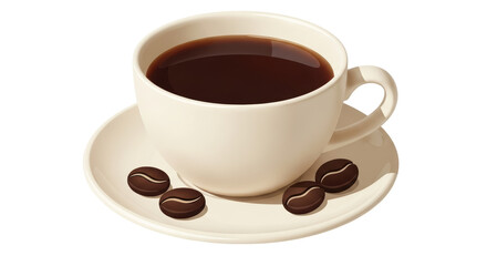 Isolated Cup of Coffee