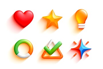 vector illustration of a set of icons for web