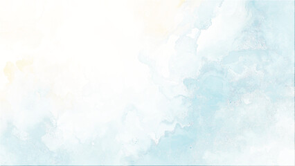 Soft, ethereal light blue watercolor wash, subtle brushstrokes, gradient transitions, spring, blue.