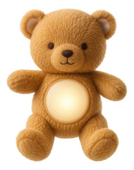 Obraz premium A smart nightlight embedded in a plush teddy bear, comforting for a toddler's room.
