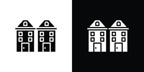 Terraced Houses icon vector design element vector eps 10