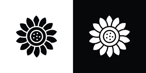 Sunflower icon vector design element vector eps 10