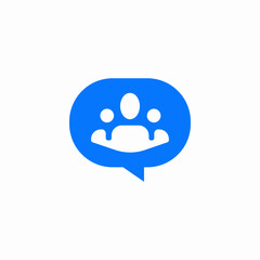 group chat message icon sign vector