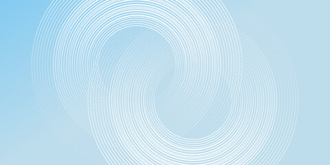 Abstract minimalist banner background, pastel colorful, blue and white gradations. Circle effect style geometric simple art