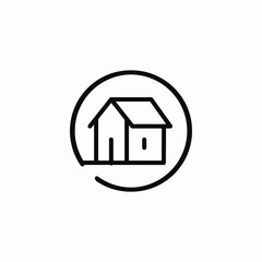 housing facility icon sign vector