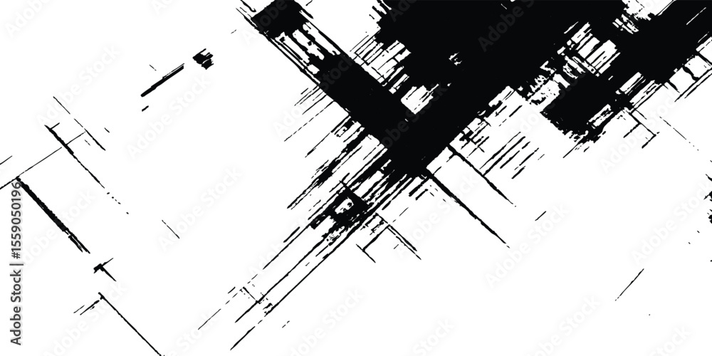 Poster abstract grunge texture. dynamic black paint strokes on a white background. modern art projects, and