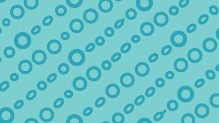 Abstract pattern featuring circles of varying sizes in diagonal lines on a teal background