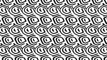 Abstract pattern of organic shapes in black and white creating a unique design