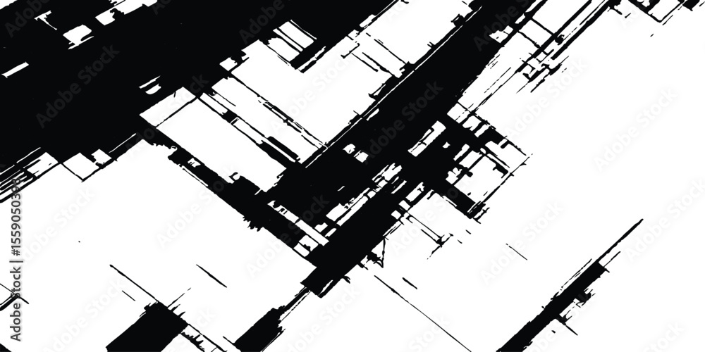 Poster abstract grunge texture. dynamic black paint strokes on a white background. modern art projects, and