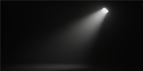 Bright blue stage spotlight illuminates the dark theater, a glowing artistic backdrop for a music show